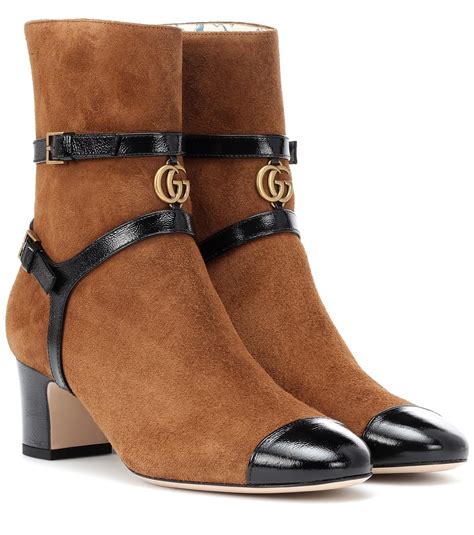 gucci boots suede ankle boot|Gucci boots embellished.